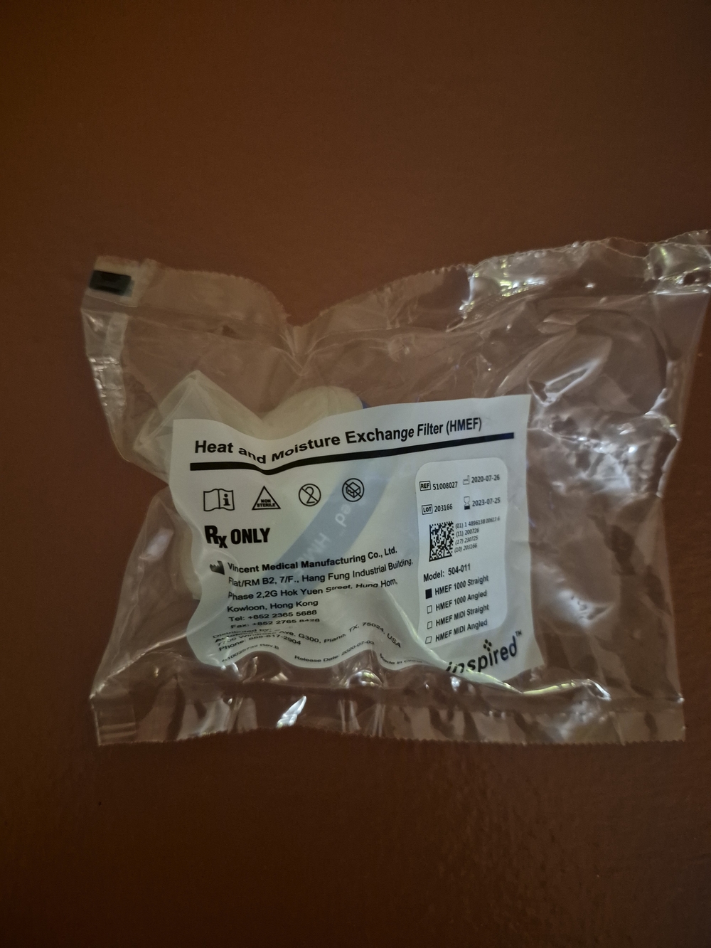 Inspire Replacement HMEF 1000 Straight Filter - Clear/Pink Packaging